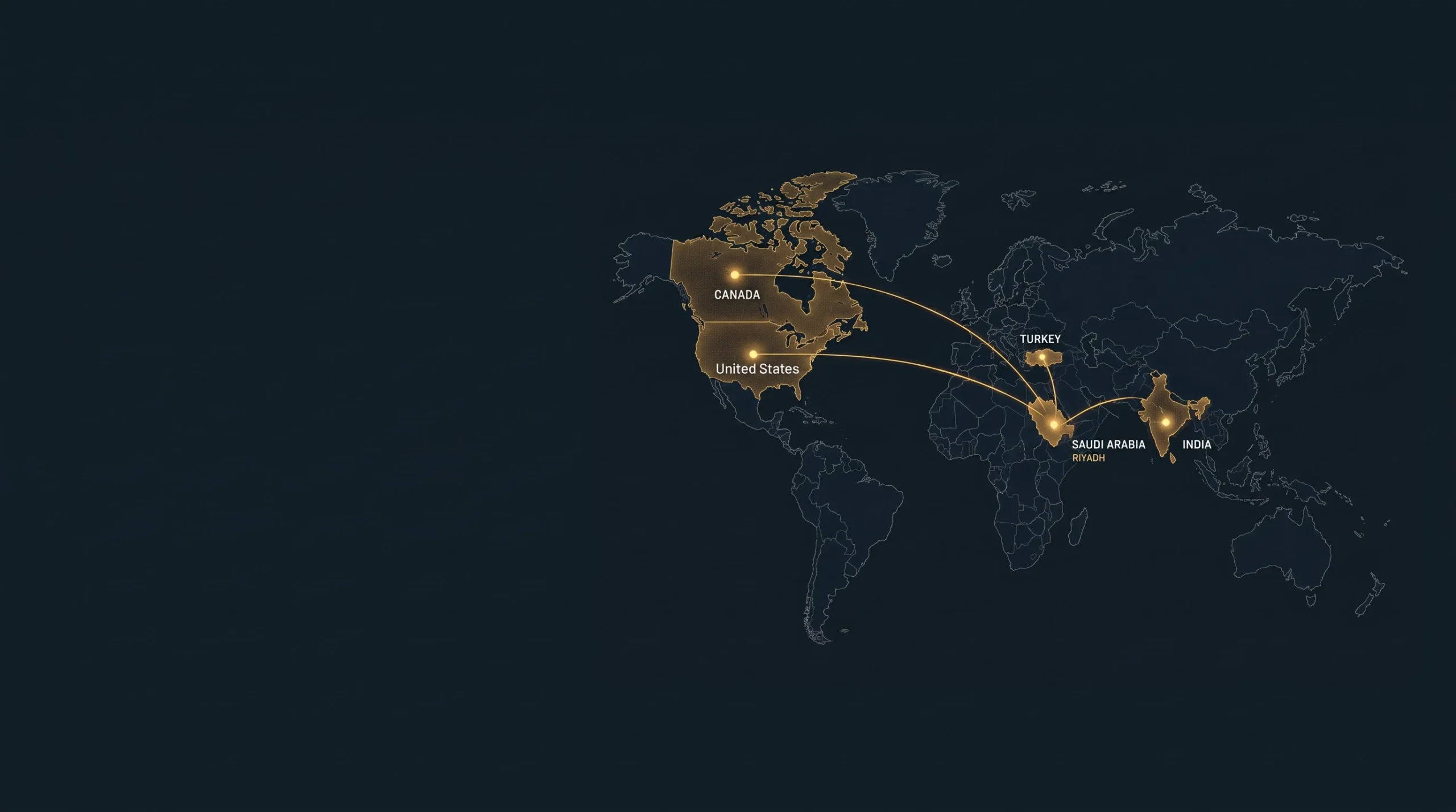 Map showing Sustainability Band global presence